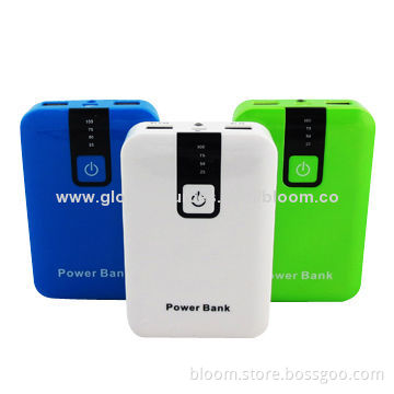 Fashionable 5,000mAh dual USB port power bank for mobile phone welcome OEM